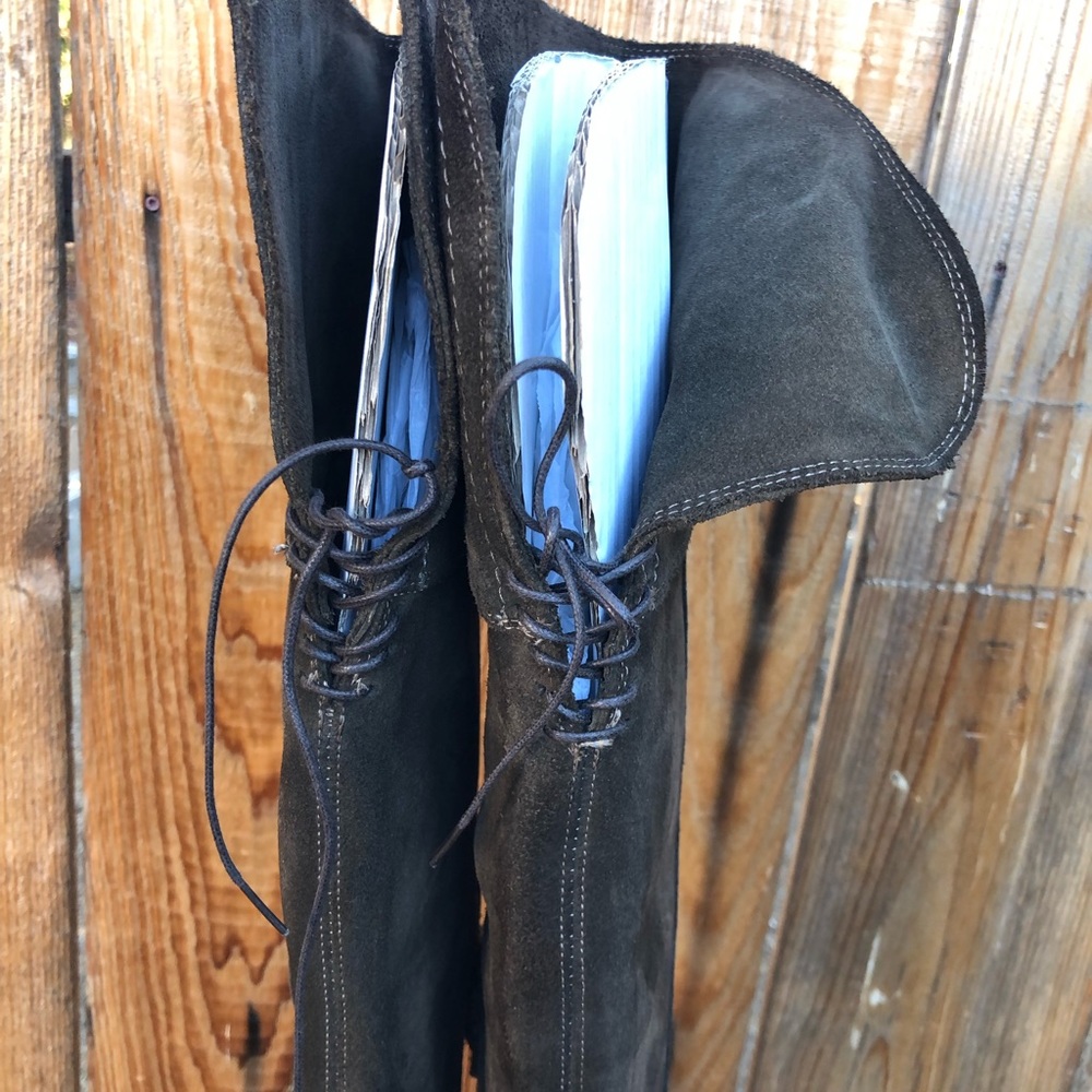 Frye Thigh High Suede Sacha OTK Equestrian Style Women's Boots Size 10 Side Zip - Picture 8 of 11